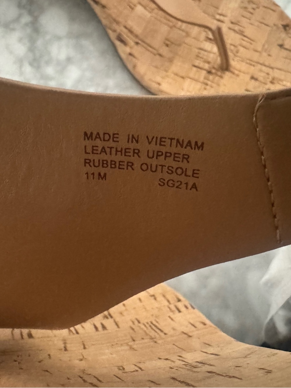 Michael Kors Tan Cork-Trim Women's Sandals with Gold Buckles - Picture 5 of 5